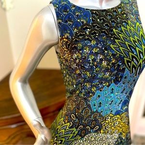Joseph Ribkoff Peacock Design dress